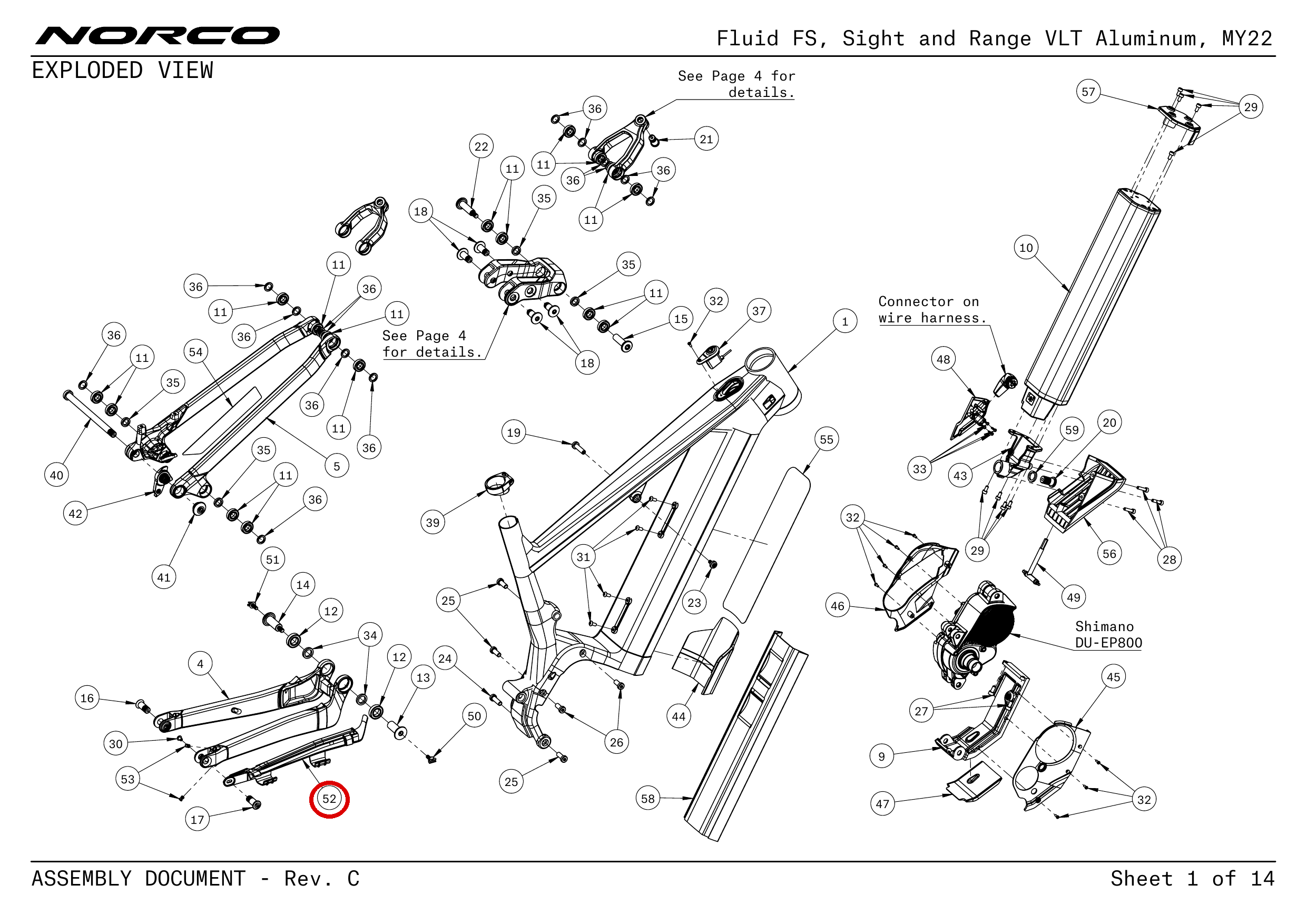 Official technical drawing with the relevant callout highlighted in red