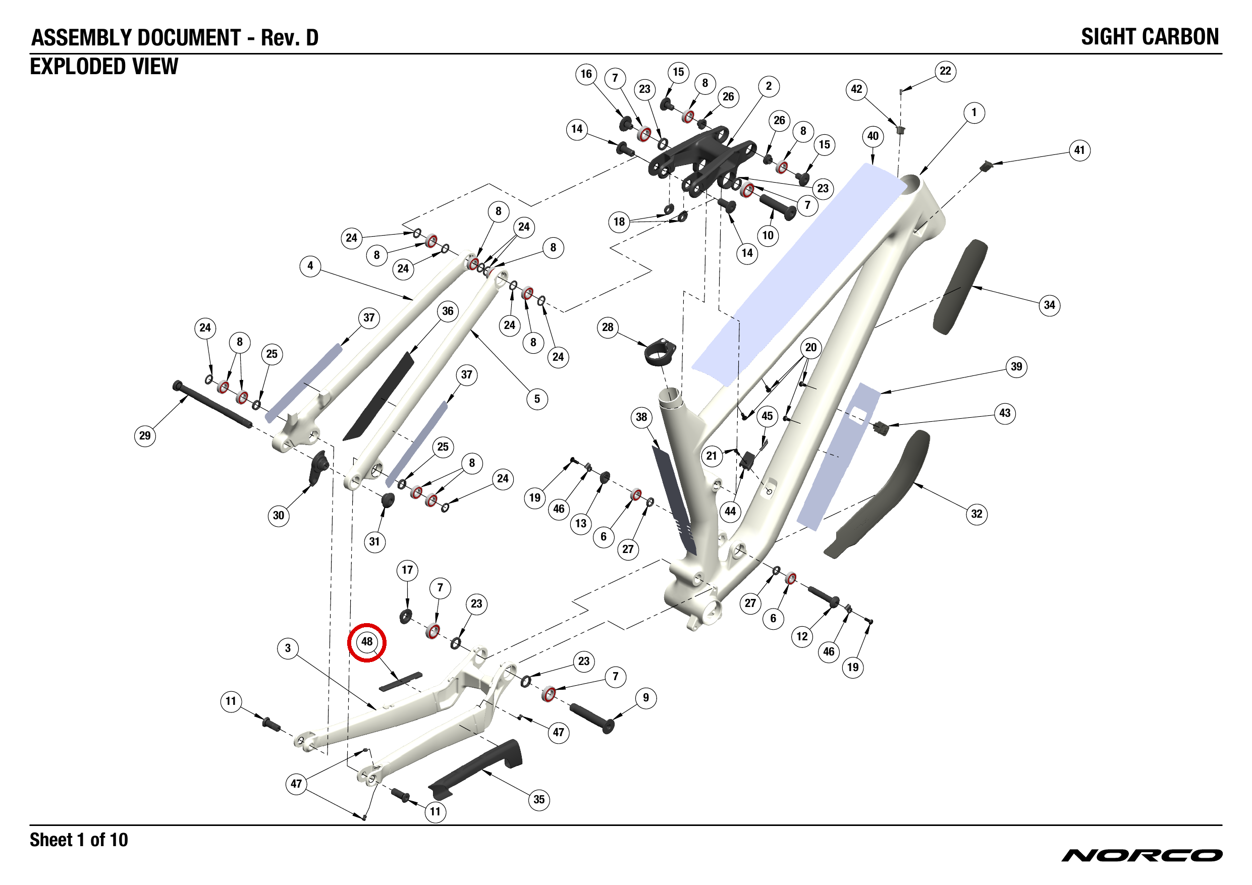Official technical drawing with the relevant callout highlighted in red