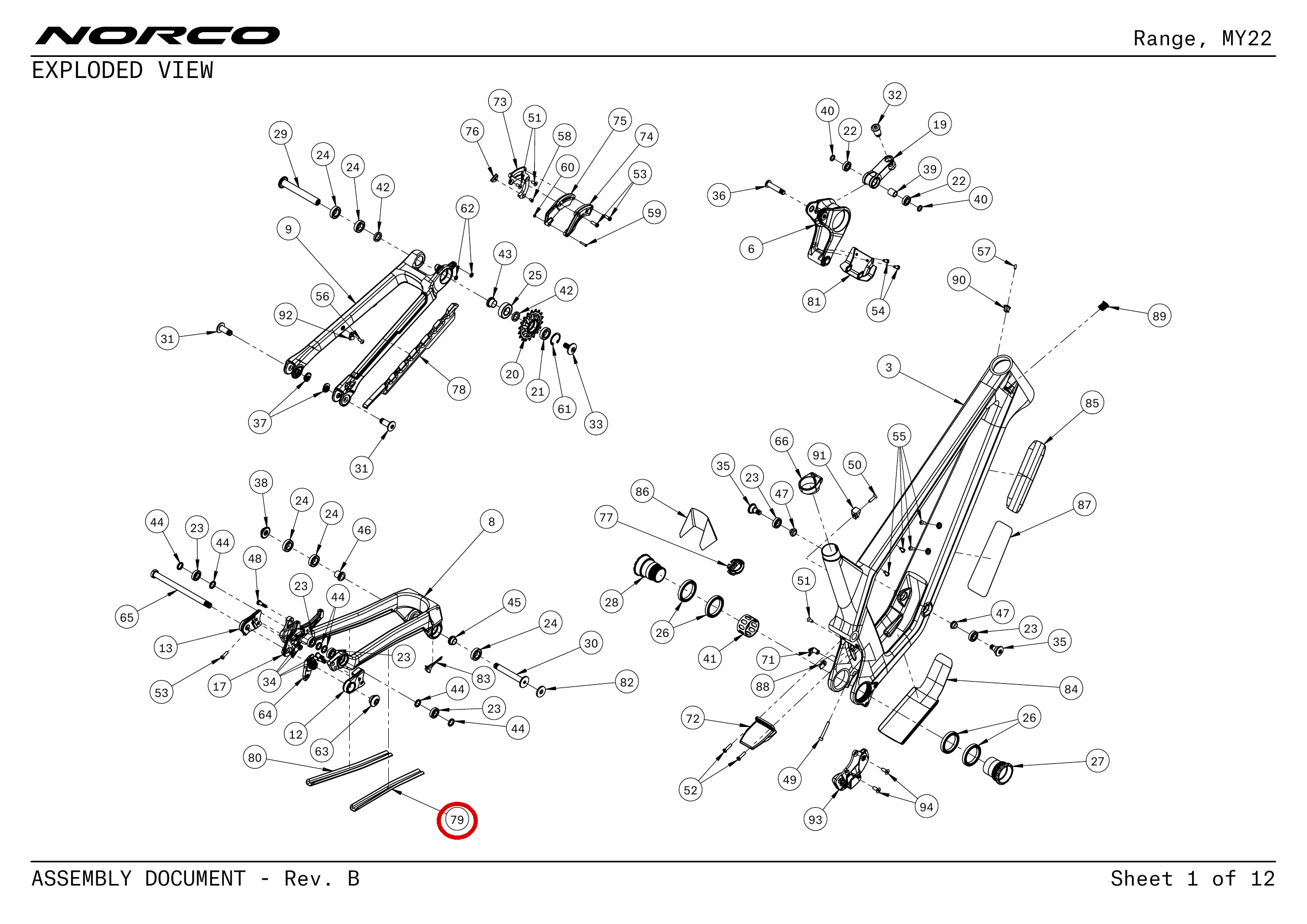 Official technical drawing with the relevant callout highlighted in red
