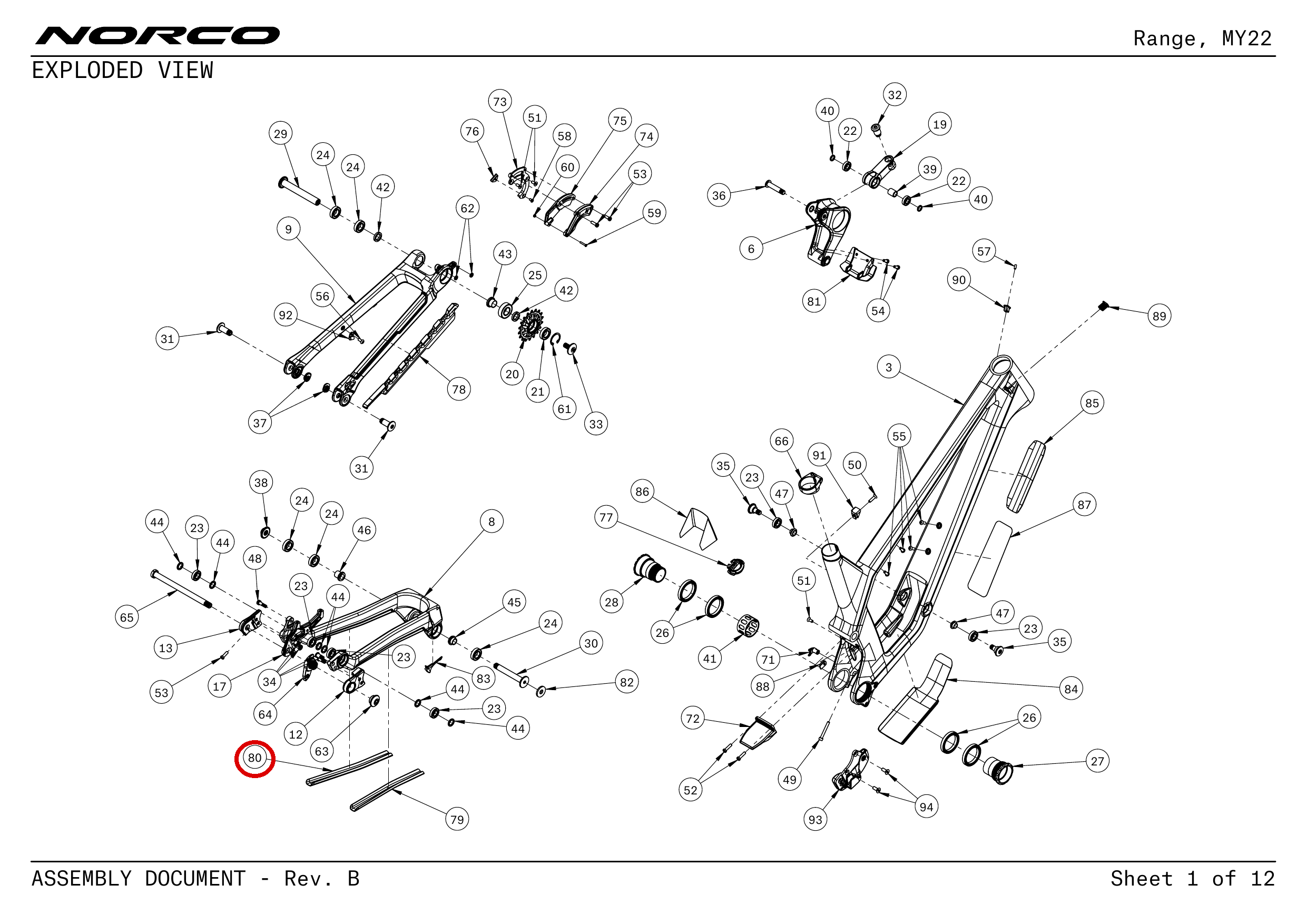 Official technical drawing with the relevant callout highlighted in red