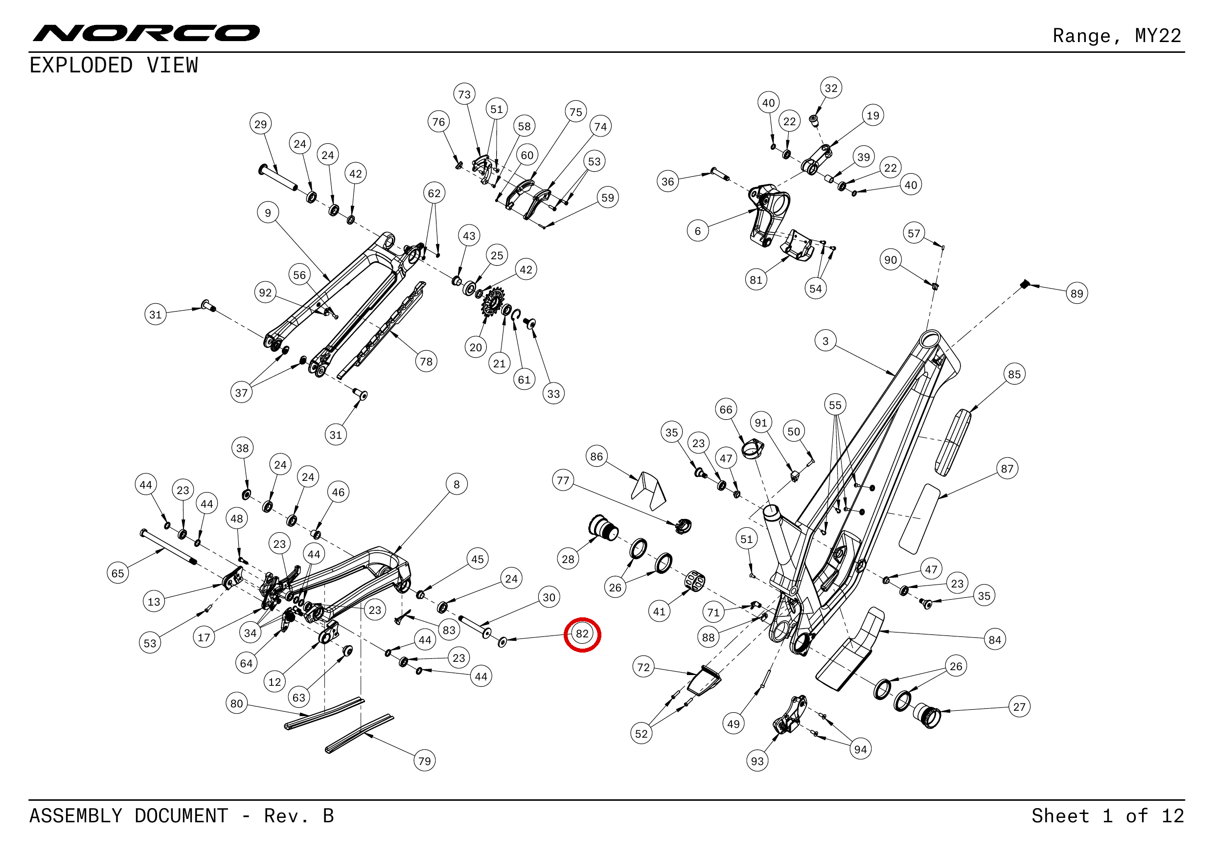 Official technical drawing with the relevant callout highlighted in red