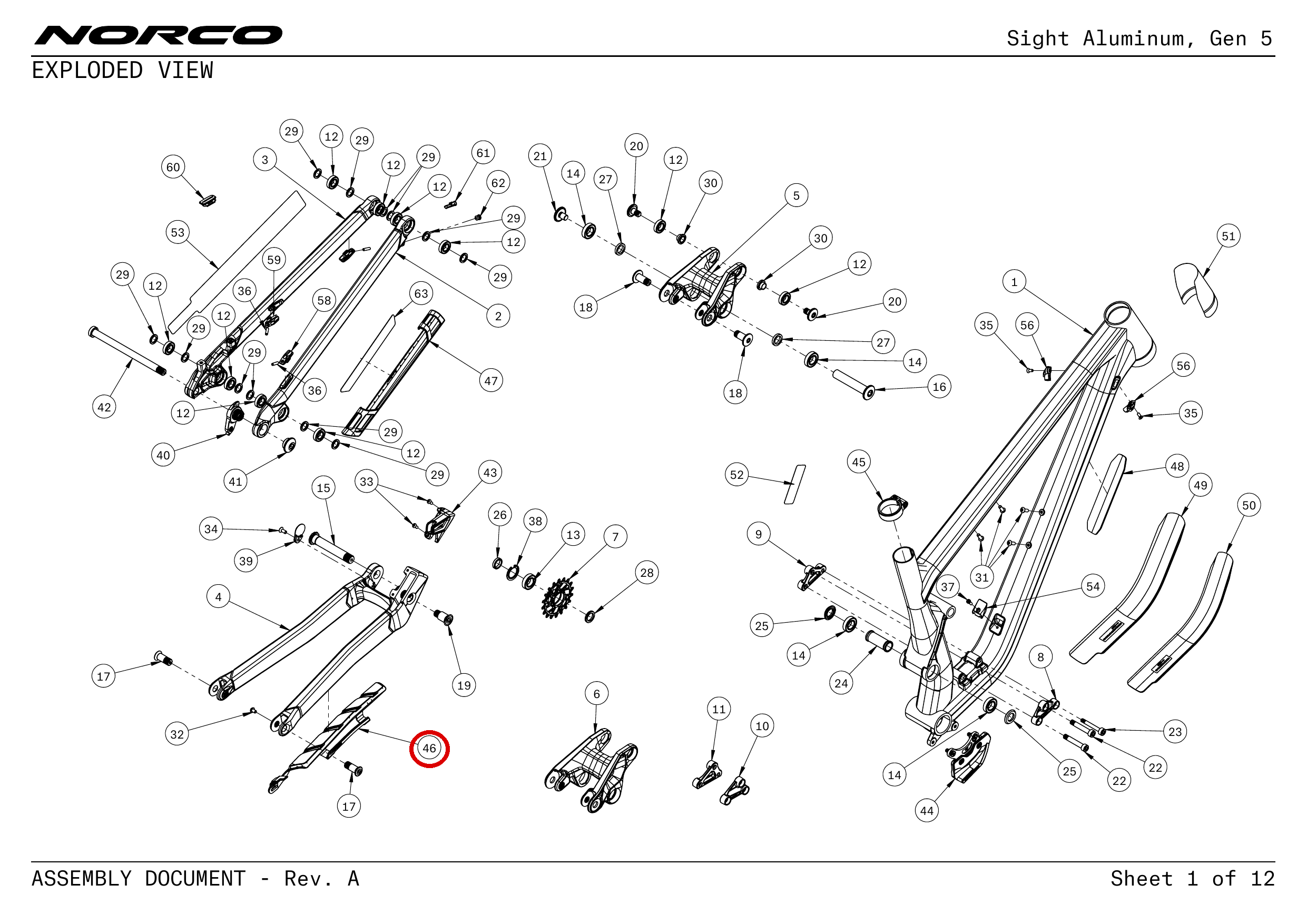 Official technical drawing with the relevant callout highlighted in red