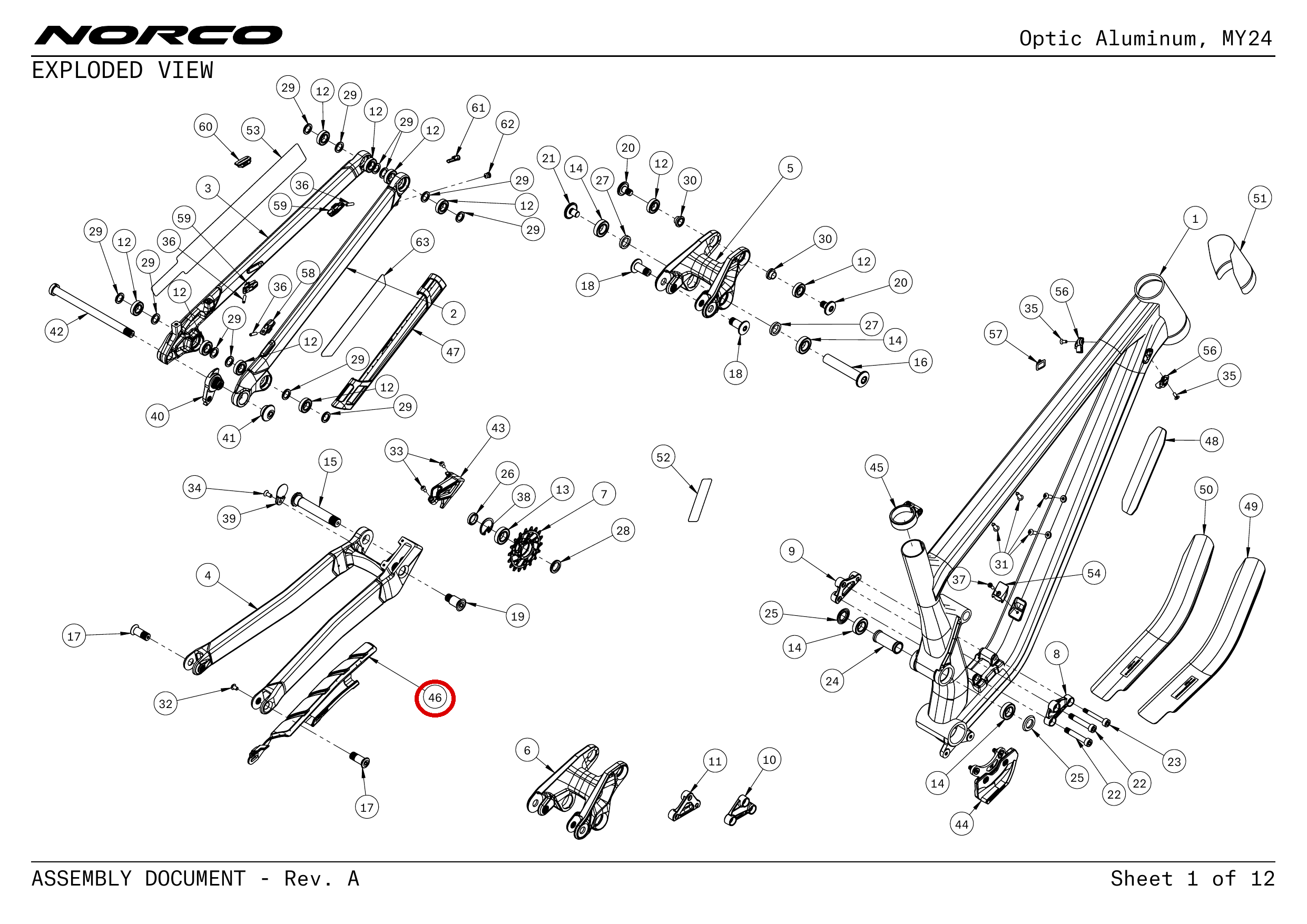 Official technical drawing with the relevant callout highlighted in red
