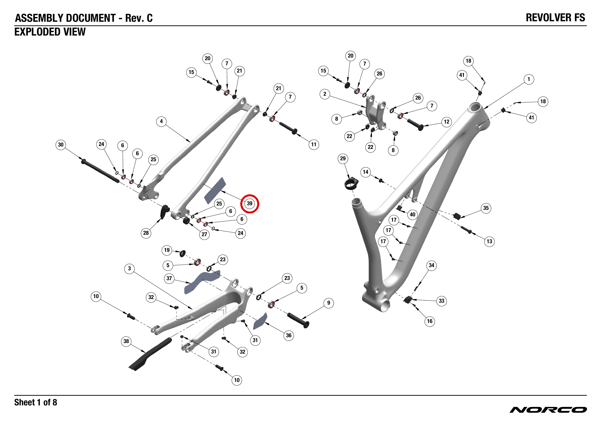 Official technical drawing with the relevant callout highlighted in red