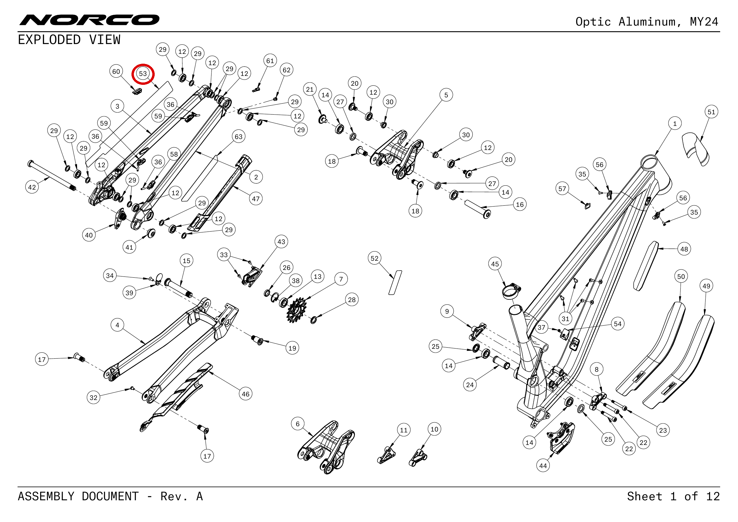 Official technical drawing with the relevant callout highlighted in red