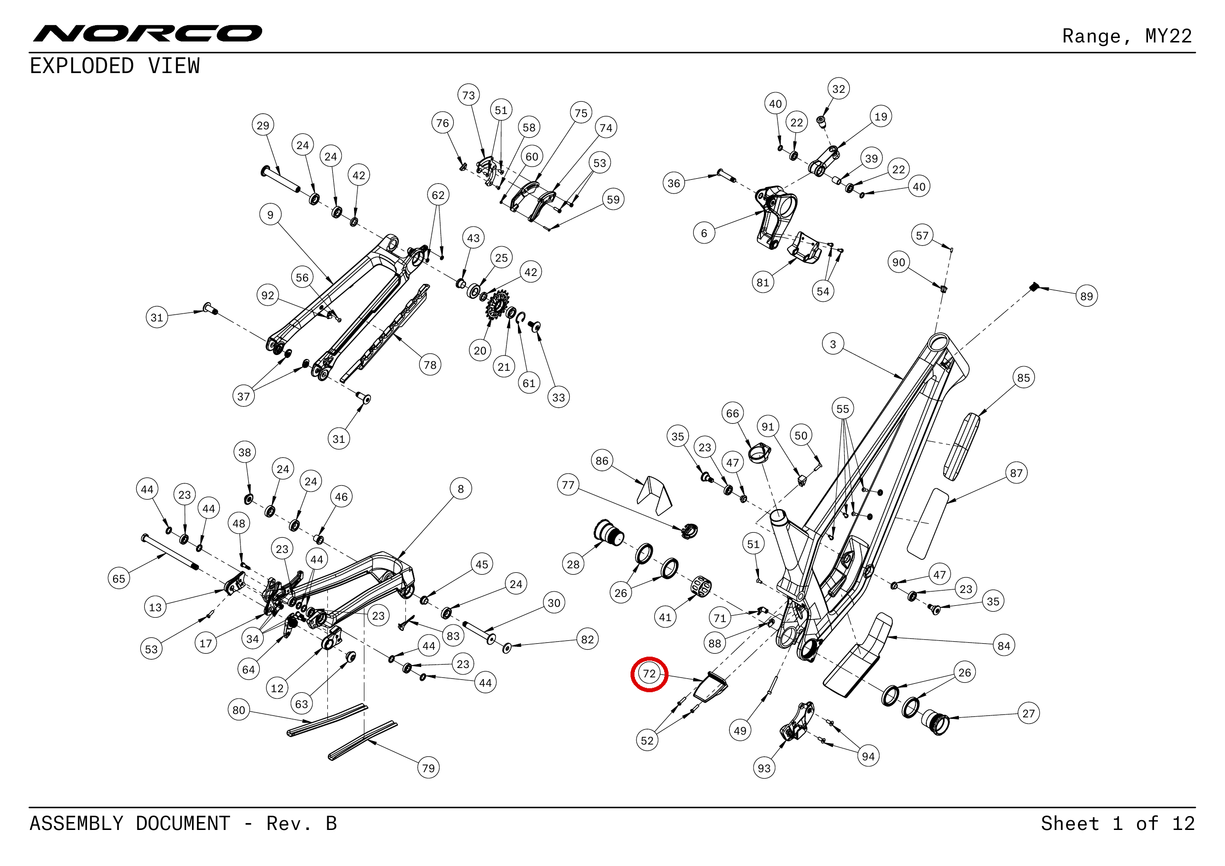Official technical drawing with the relevant callout highlighted in red