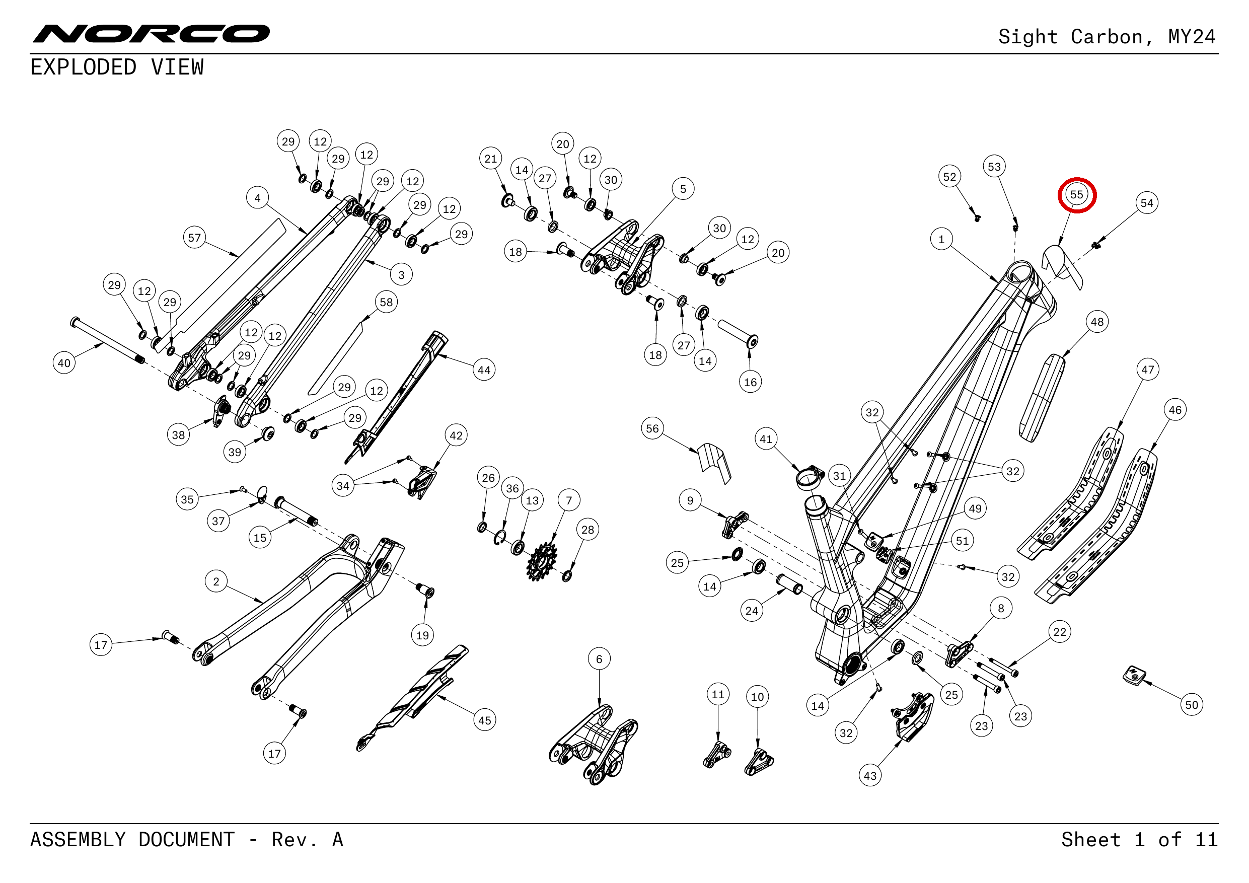 Official technical drawing with the relevant callout highlighted in red