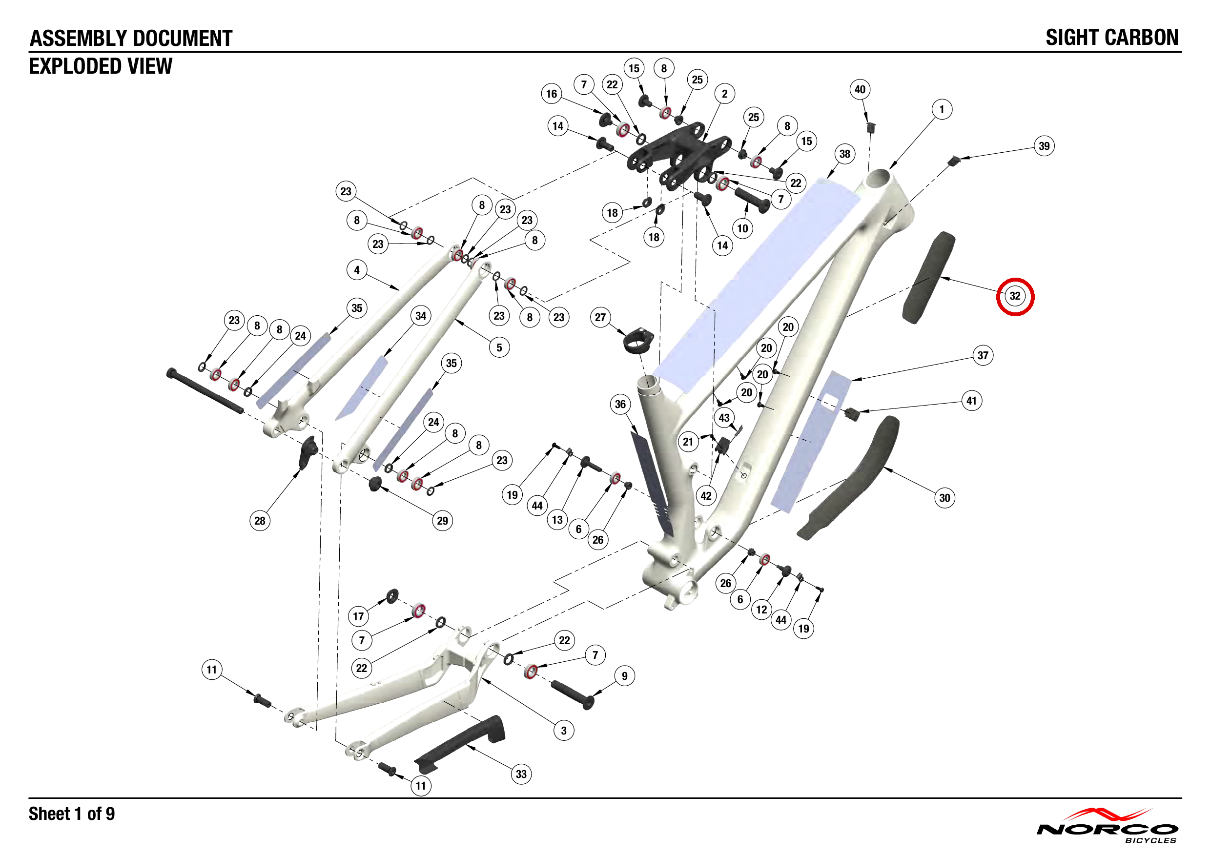 Official technical drawing with the relevant callout highlighted in red