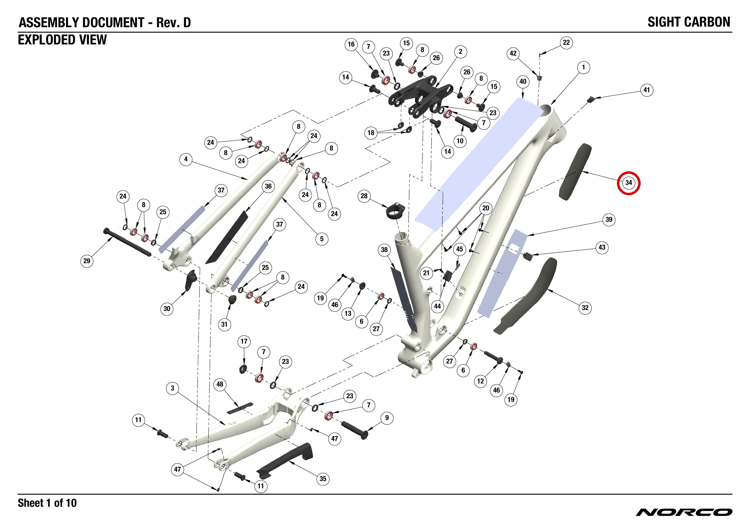 Official technical drawing with the relevant callout highlighted in red