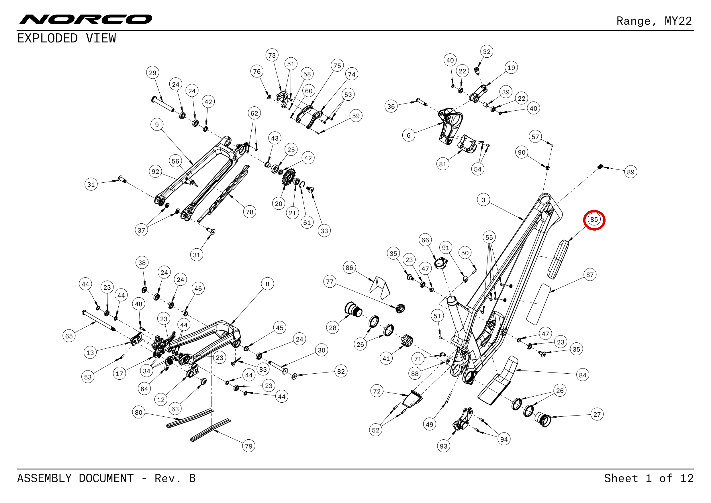 Official technical drawing with the relevant callout highlighted in red