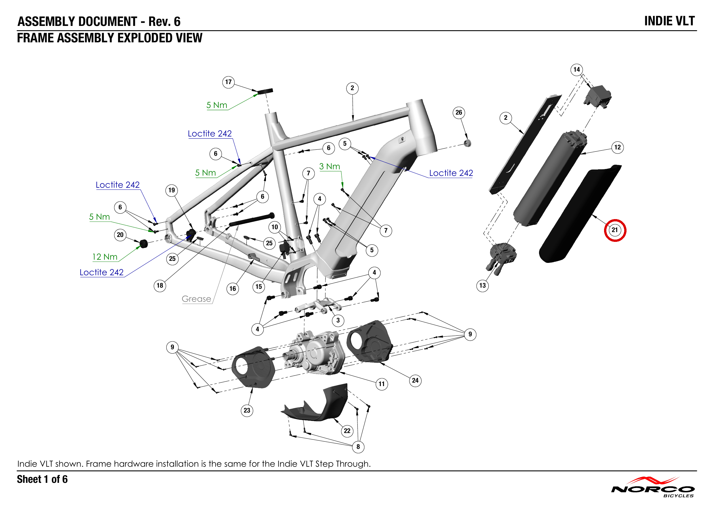 Official technical drawing with the relevant callout highlighted in red