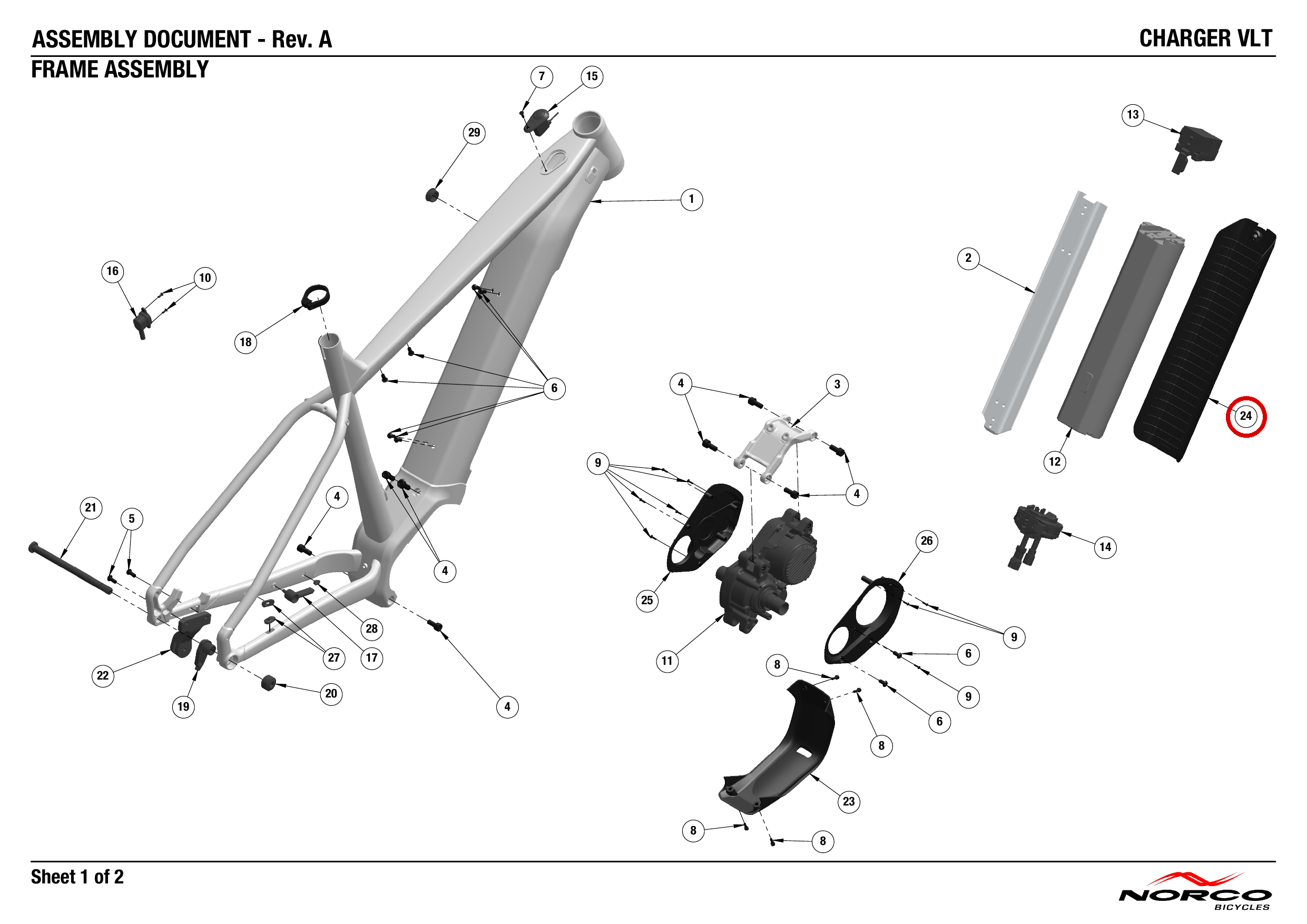 Official technical drawing with the relevant callout highlighted in red