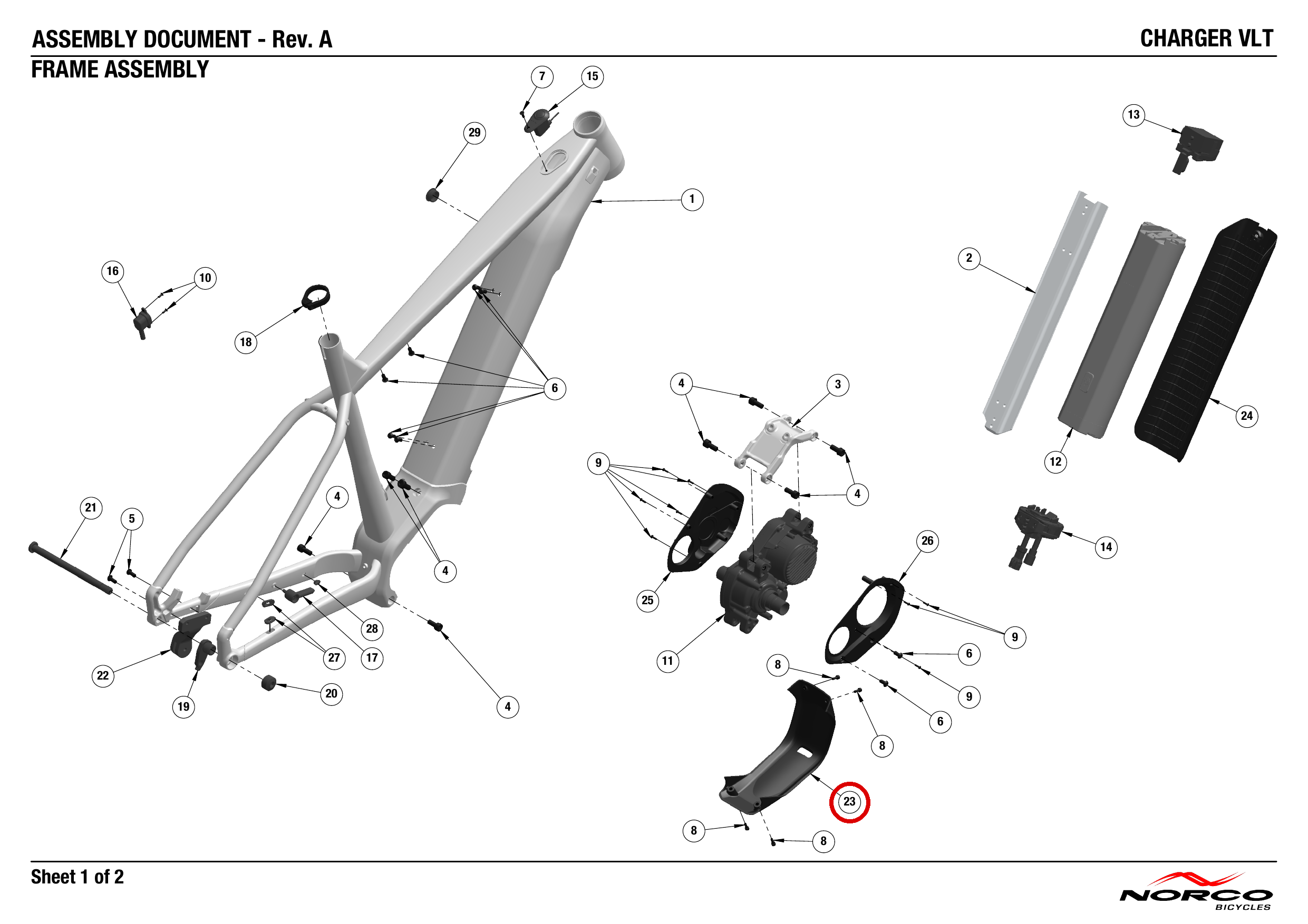 Official technical drawing with the relevant callout highlighted in red