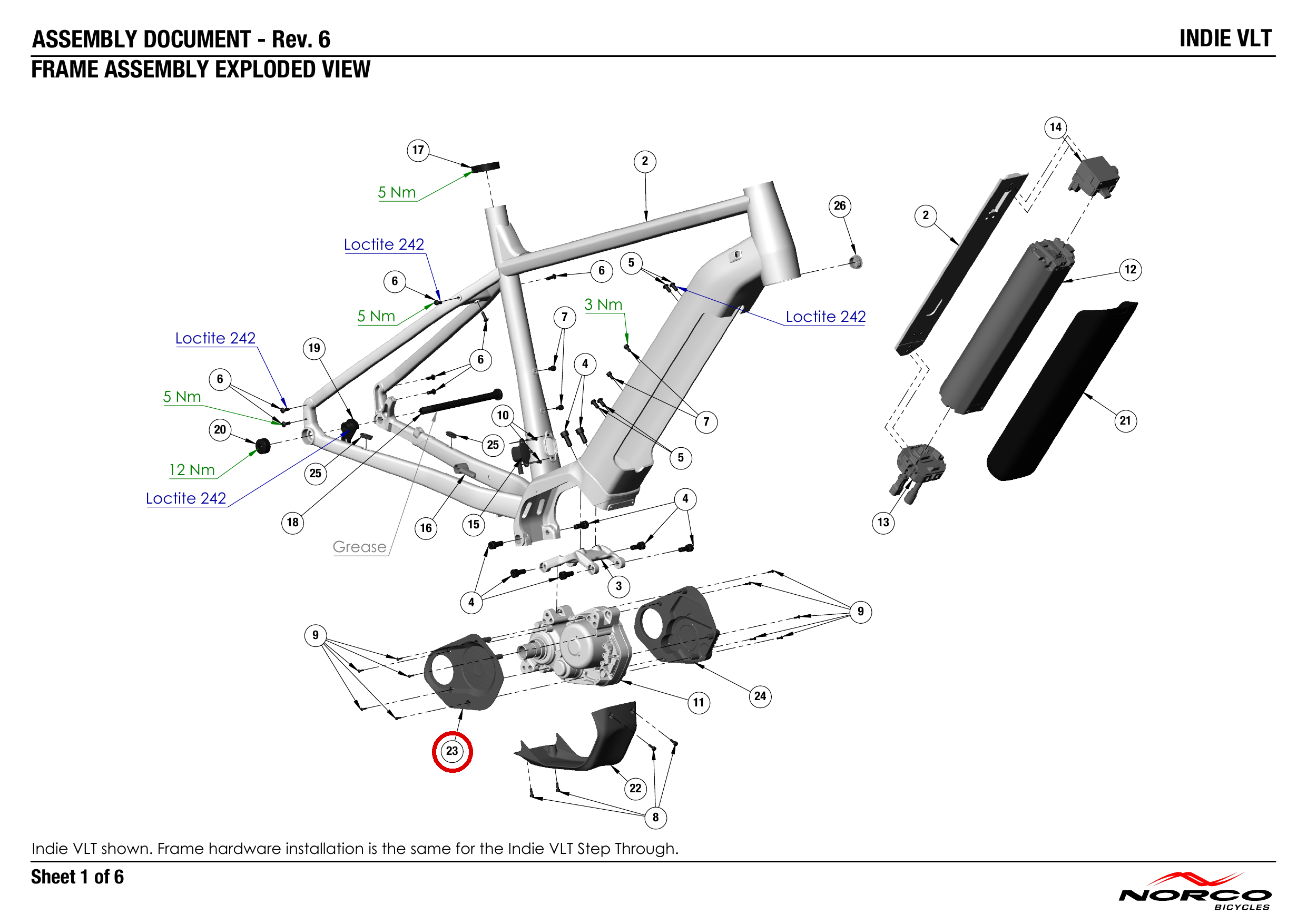Official technical drawing with the relevant callout highlighted in red