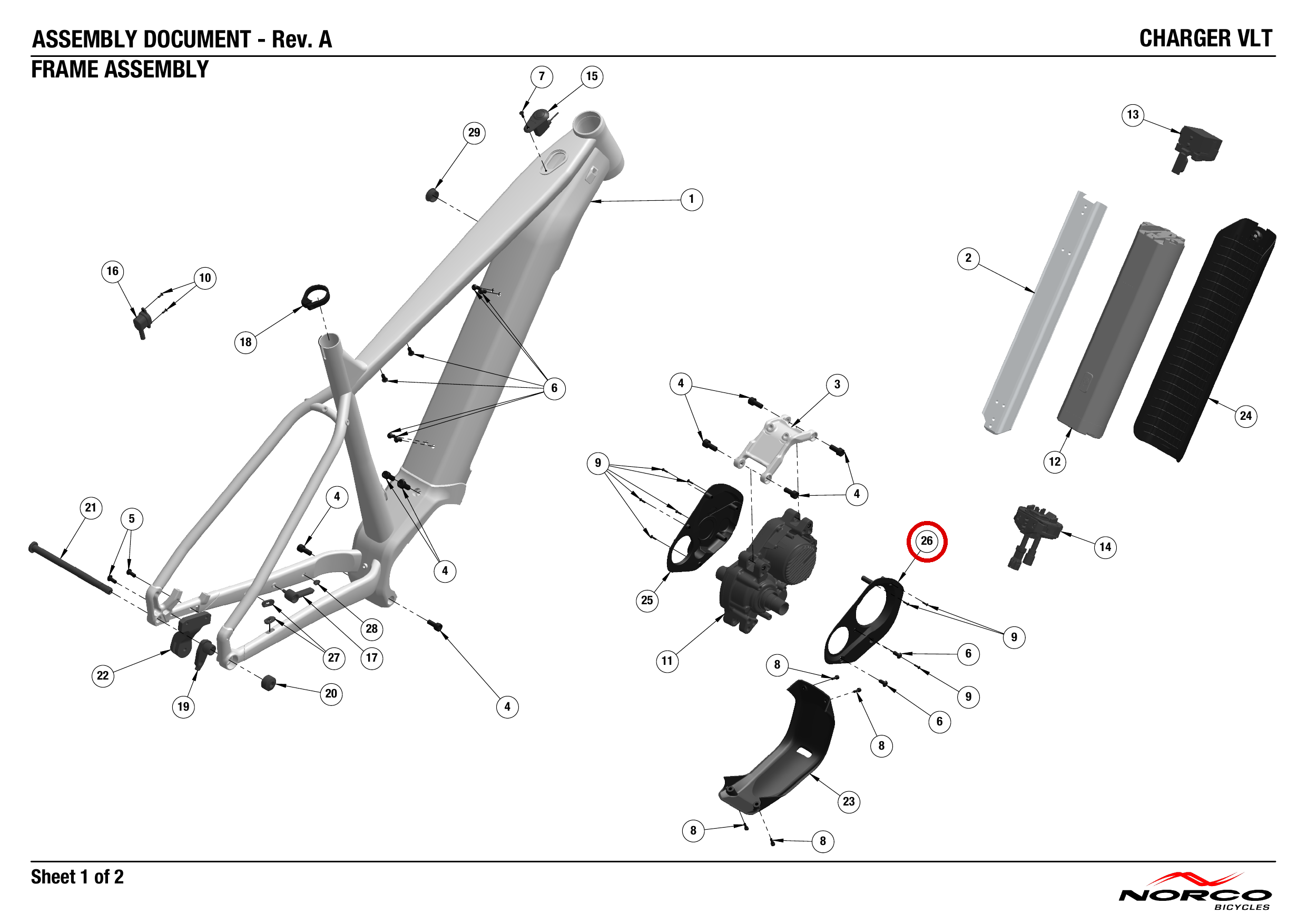 Official technical drawing with the relevant callout highlighted in red