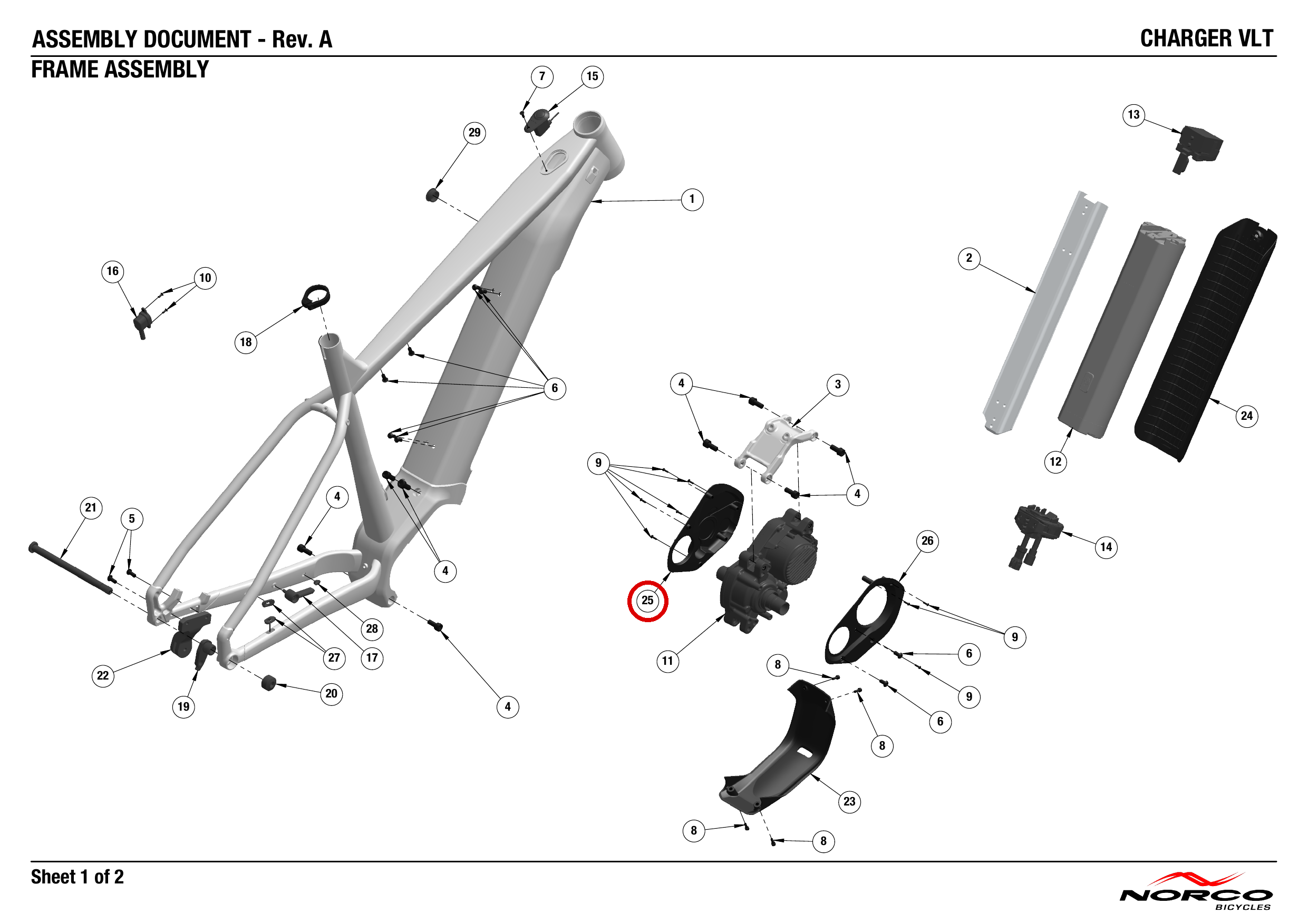 Official technical drawing with the relevant callout highlighted in red