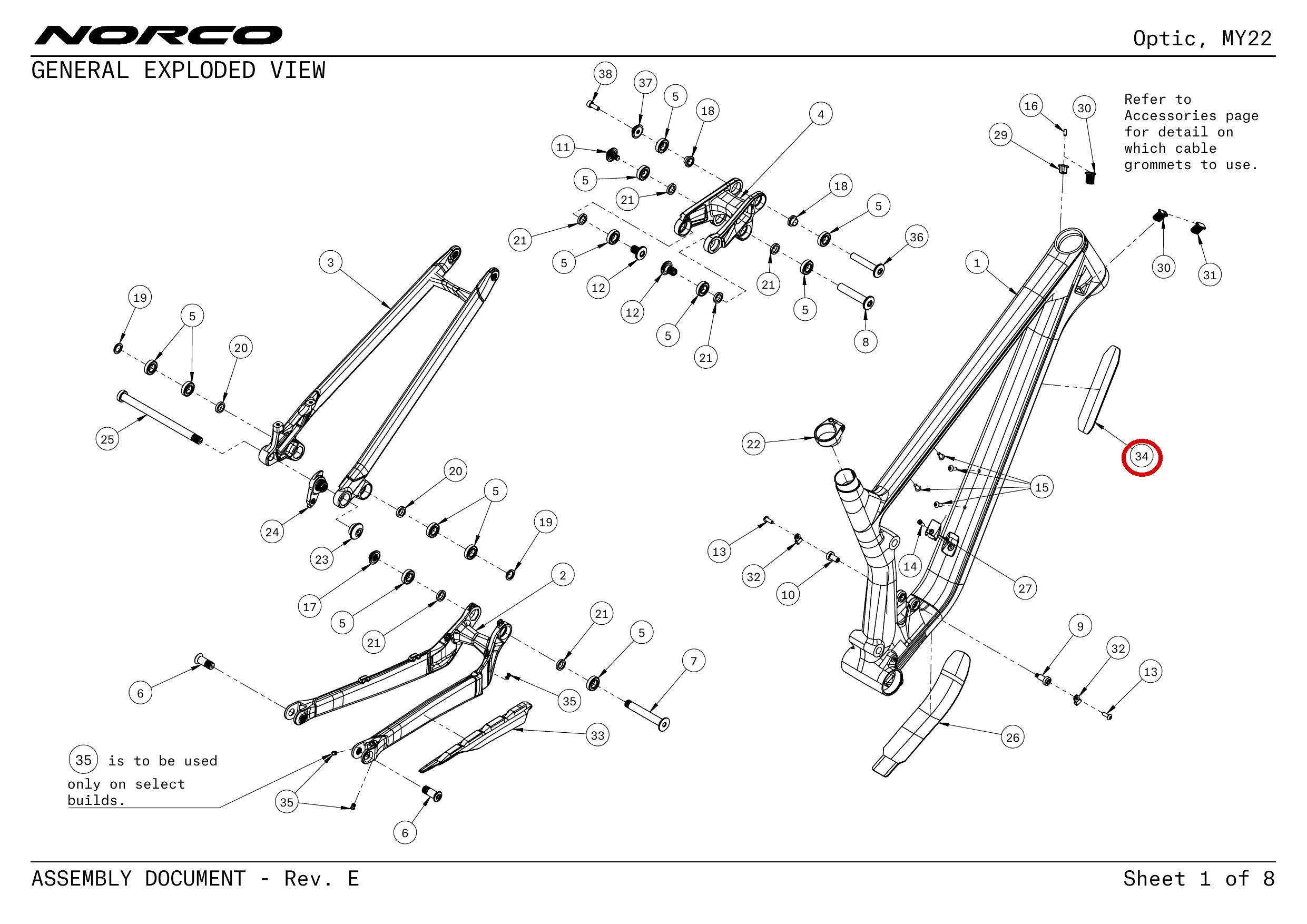 Official technical drawing with the relevant callout highlighted in red
