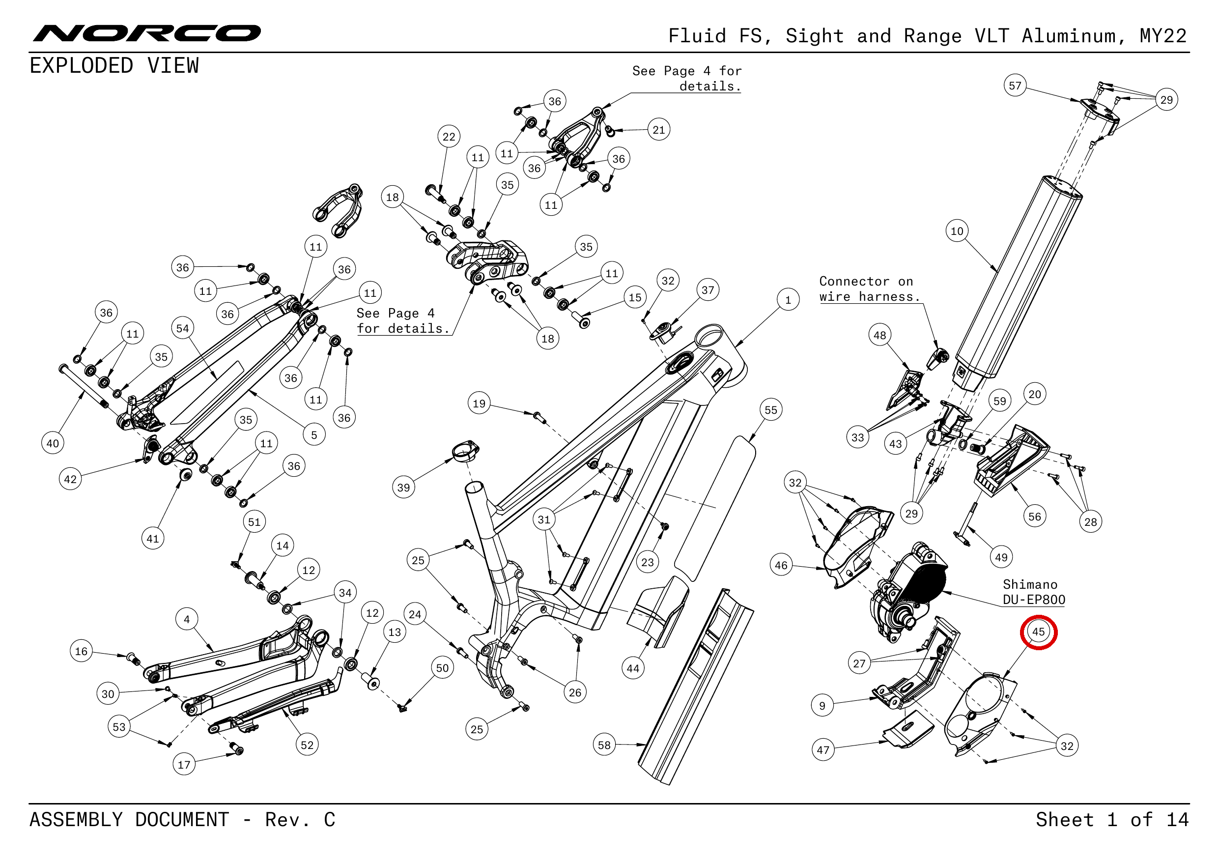 Official technical drawing with the relevant callout highlighted in red