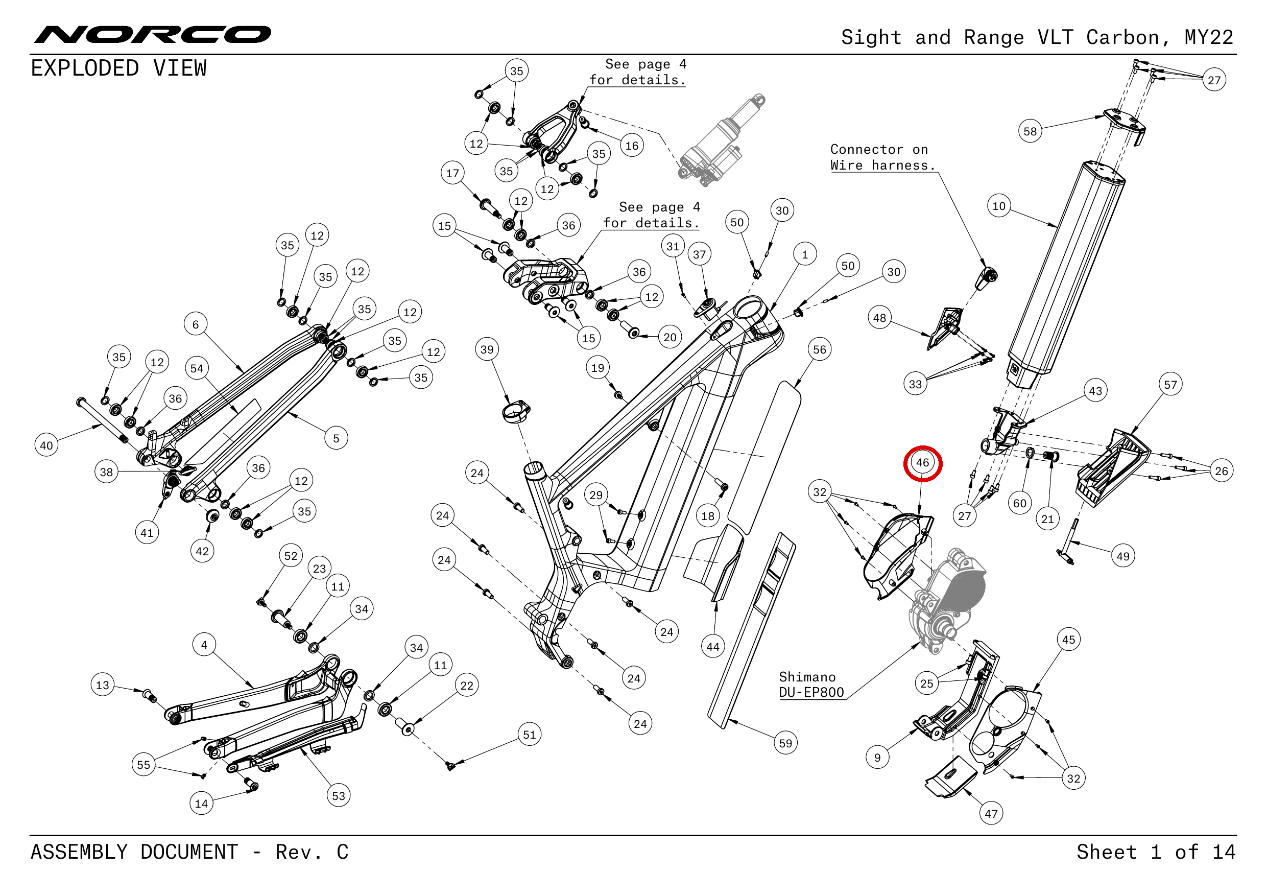 Official technical drawing with the relevant callout highlighted in red