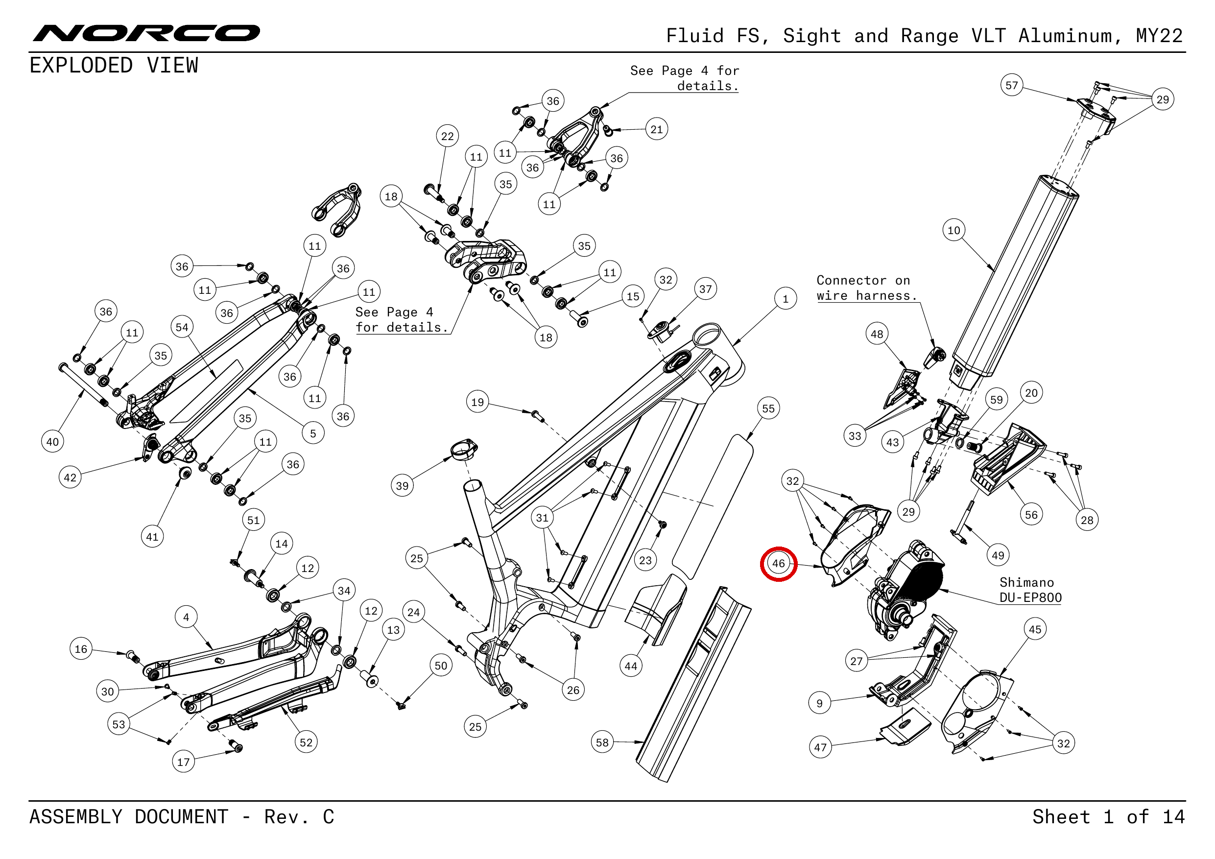 Official technical drawing with the relevant callout highlighted in red