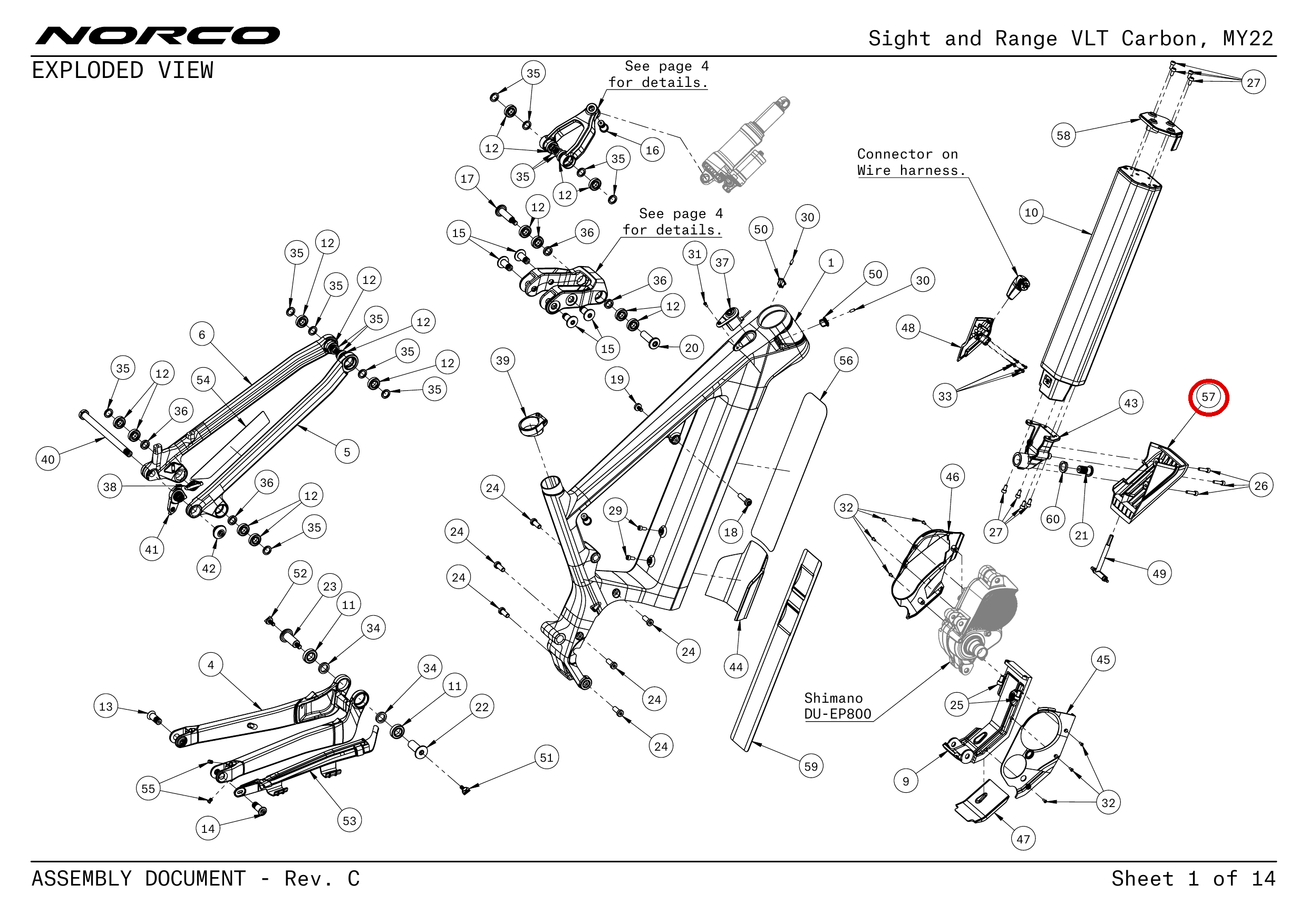 Official technical drawing with the relevant callout highlighted in red