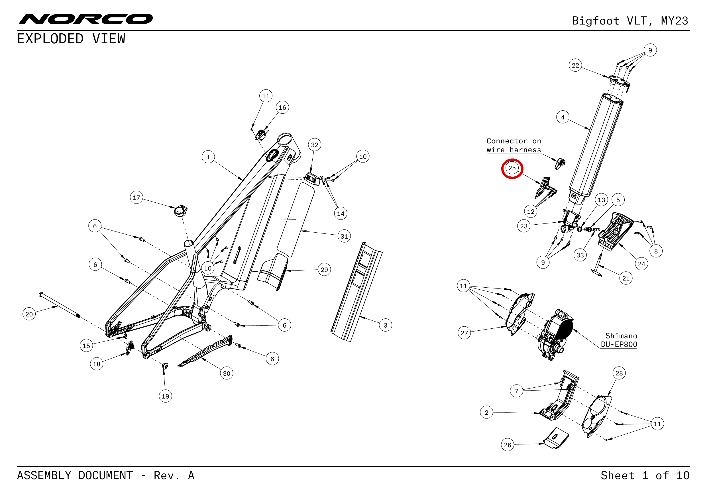 Official technical drawing with the relevant callout highlighted in red