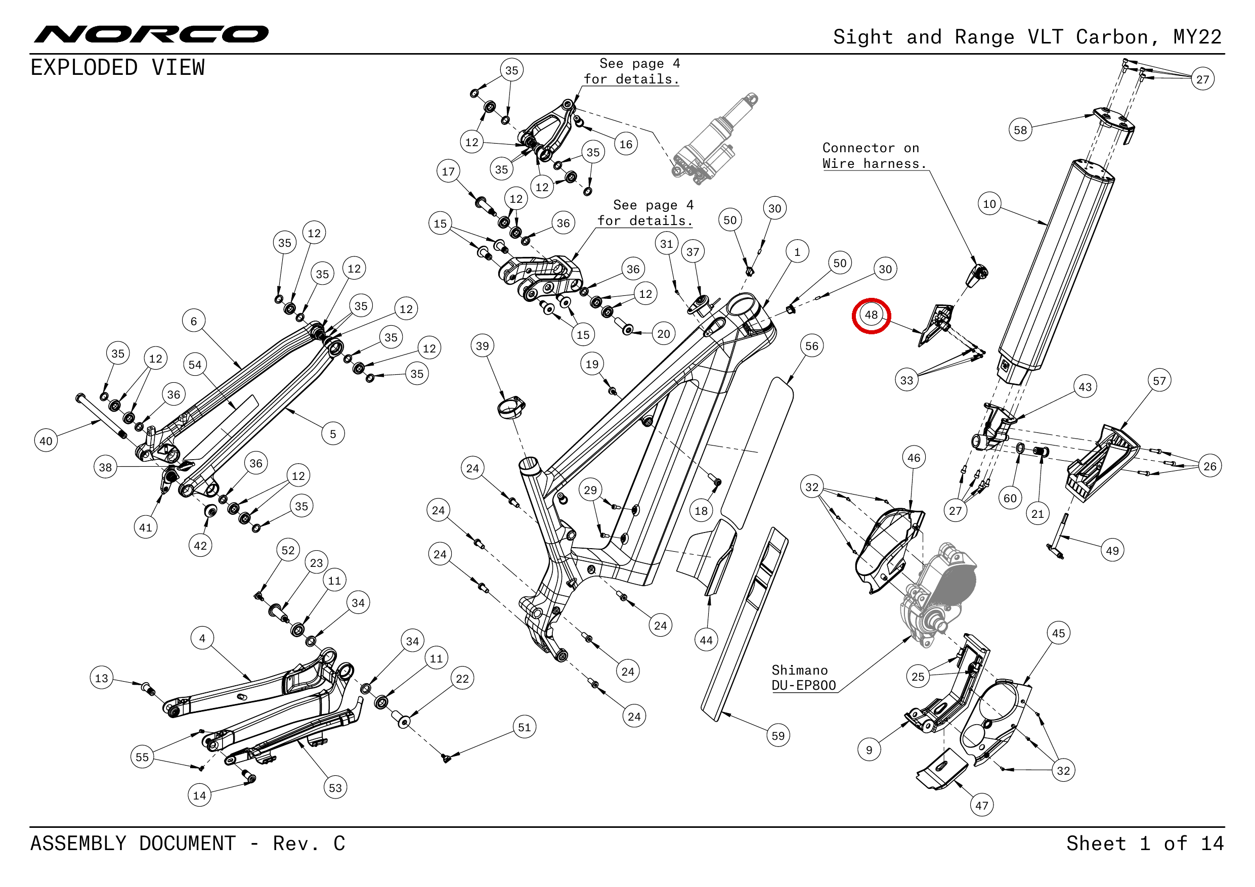 Official technical drawing with the relevant callout highlighted in red