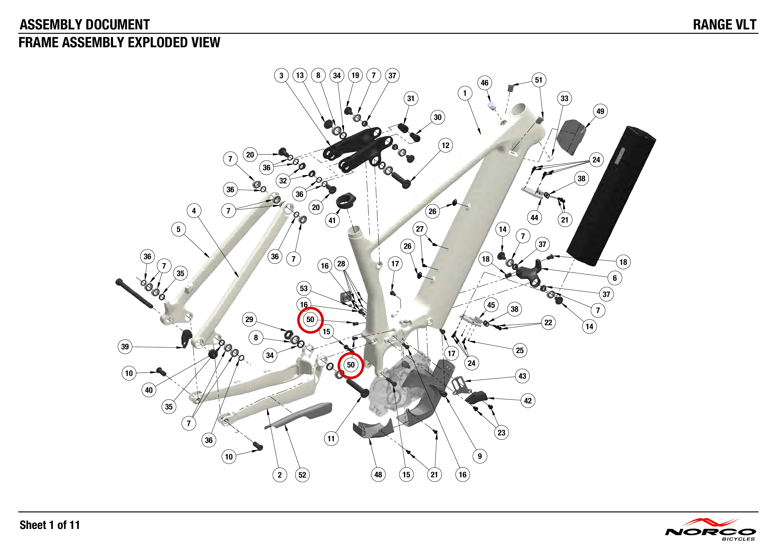 Official technical drawing with the relevant callout highlighted in red