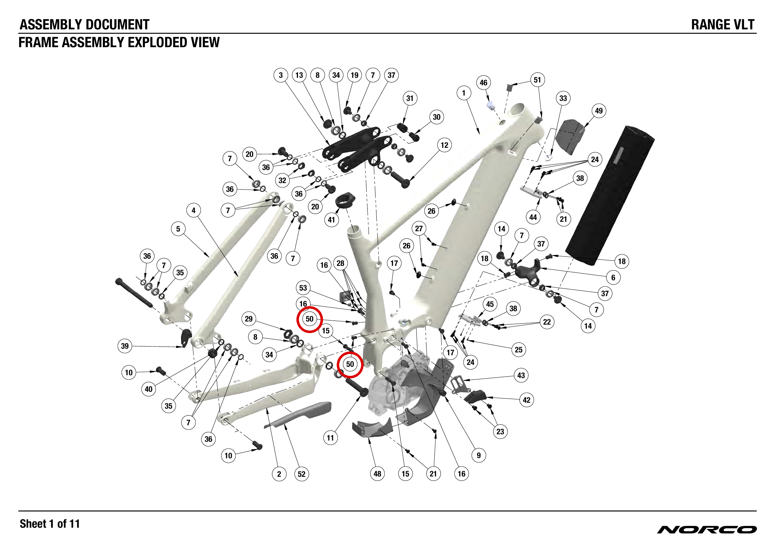Official technical drawing with the relevant callout highlighted in red